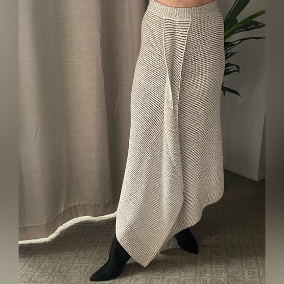 STELLA MCCARTNEY wool gray/white sweater long skirt size 44 (USA size 8-10) - Picture 3 of 11